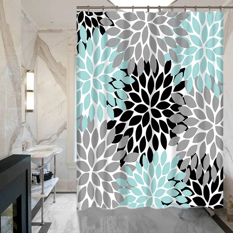 Ванная комната отель искусство цветок серии занавеска для душа полиэстер водонепроницаемый Шторки для ванной