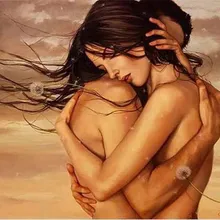 Горячая Валентина объятия печатных DIY цифровая картина маслом по номерам ручная роспись маслом 40x50 см без рамки