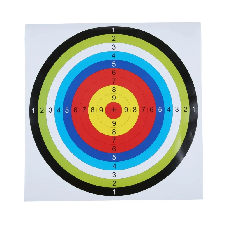 10pcs 40x40cm Shooting Target Square Paper Multicolored Number Printed