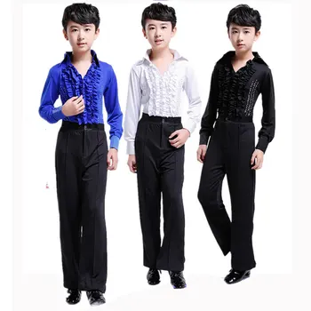 

Child Children Boy Latin Dancing For Boy Cha-Cha School Class Latin Costume Sets Kid Boy Latin Competition Costumes For Boys