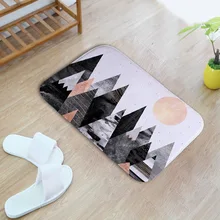 Европейский Креативный абстрактный Луна горы и коврики Гостиная Коврик для ванной украшения дома