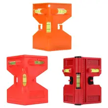 Пластиковая угловая линейка, Мини измеритель уровня пузырьков, складной Угловой Инструмент, цилиндрический трубопровод, строительные инструменты