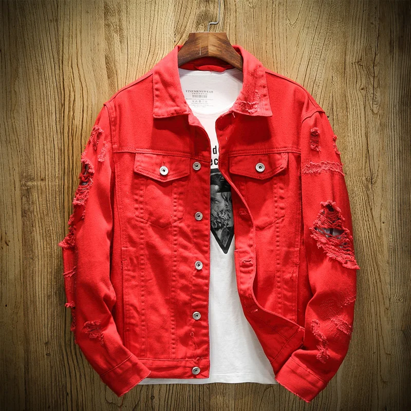 Red jeans jacket mens Clearance