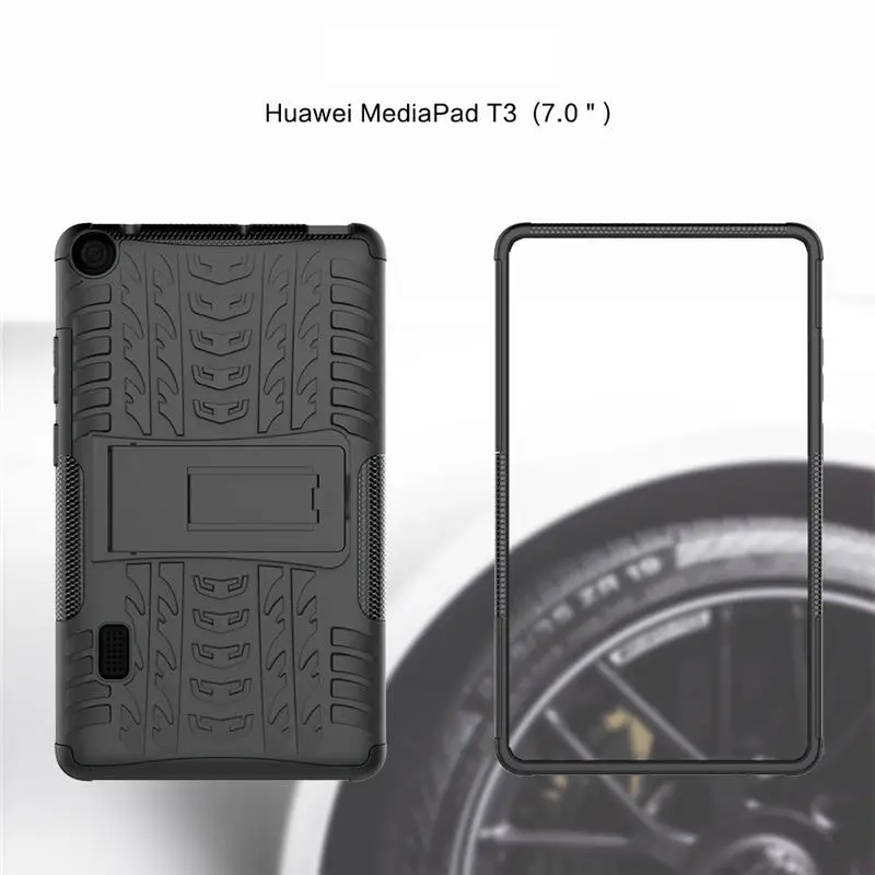 Гибридный бронированный силиконовый чехол для планшета с подставкой для huawei MediaPad T3 7, WiFi, BG2-W09, 7,0 дюймов, противоударный чехол-подставка