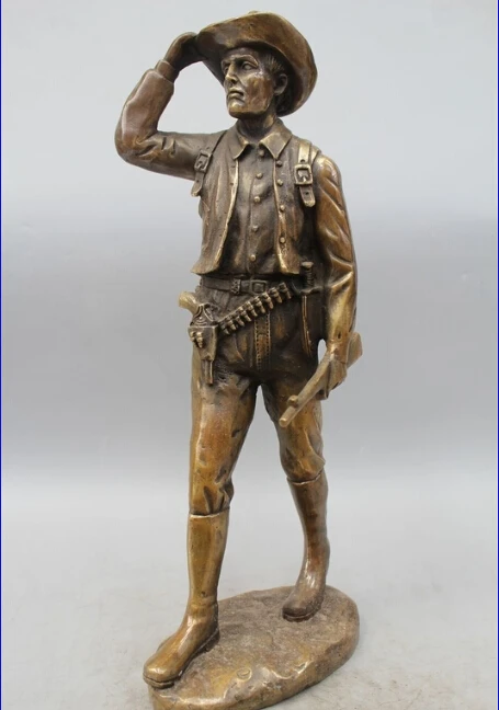 

19 Western Art Bronze Statue Famous of hunter hunt Men Statue Dick and Cowboy
