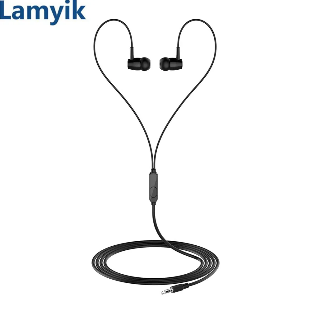 Lamyik High HiFi Earphone Earbuds Bass In-ear Earphones With Microphone Universal For 3.5MM AUX Smartphone apple Xiaomi Sony | Электроника