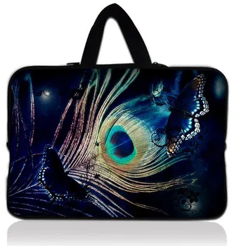 

Retail Sale Free Shipping Peacock 13" Laptop Neoprene Sleeve Bag Case Pouch For 13.3" Apple Macbook Pro,HP Folio