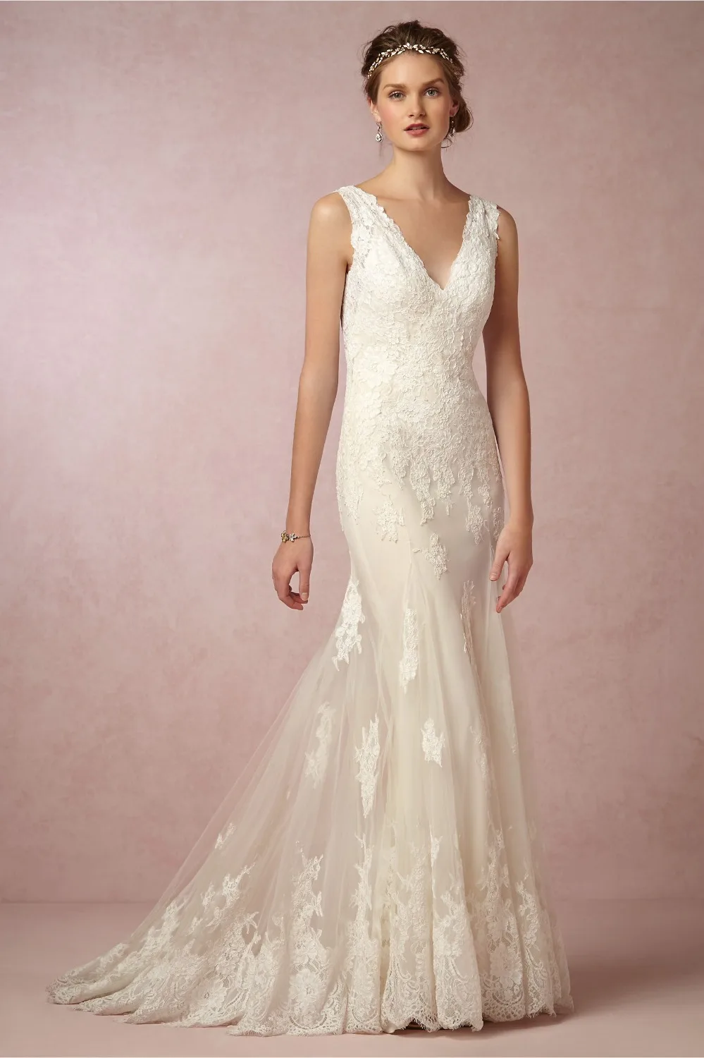 Ivory Champagne White Lace Liques V Neck Backless Zipper Wedding Ivory Champagne White Lace Liques V Neck Backless Zipper Wedding Dresses 2017 Spaghetti Straps Sheath Dress Casamento In From