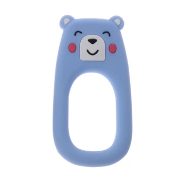 

Baby teething ring DIY BPA Free Silicone Beads Necklace Chewable Teething Tooth Care