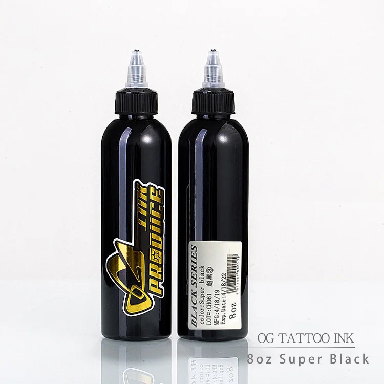 Og Tattoo Ink Set 8oz 250ml/bottle Black Ink Tattoo Permanent Makeup Microblading Pigment Dynamic Materials For Tattoo Color - Color: Super Black 8oz