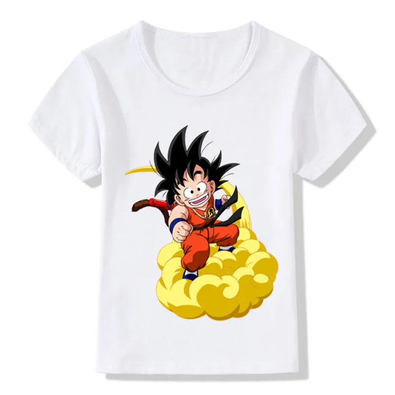 

Children Cartoon Cute Kids Goku Design Funny Cotton T-shirt Children Baby Anime Dragon Ball Boys Girls Summer Tops T-Shirt
