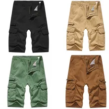 Новые стильные популярные мужские повседневные однотонные пляжные рабочие брюки карго высокого качества