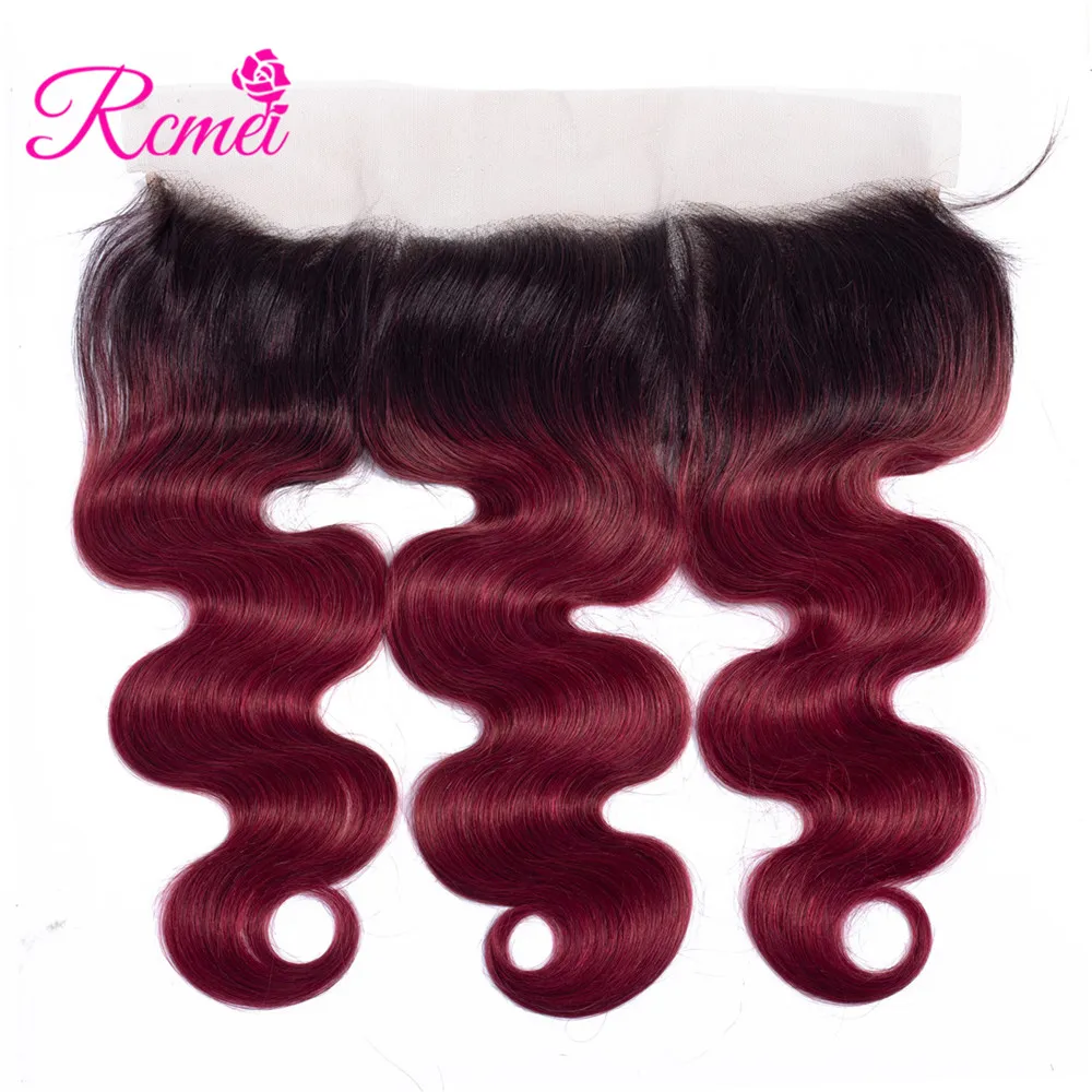 Rcmei 613 Мёд светлые волосы 3 пряди с фронтальной 13x4 бразильские волосы тела пучки волос плетение 613 пряди с закрытием Волосы remy