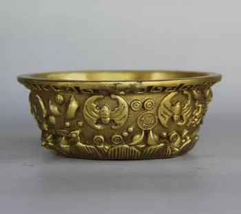 

WBY+++++Chinese brass ruyi Auspicious Cornucopia bowl statue incense burner home decoration
