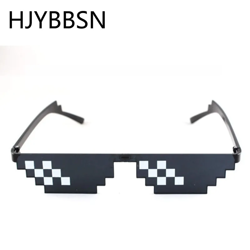 

HJYBBSN Vintage Thug Life Sunglasses Women Classic Pixel Glasses Party Festival Live Broadcast Eyeglasses Trendy for Camgirls