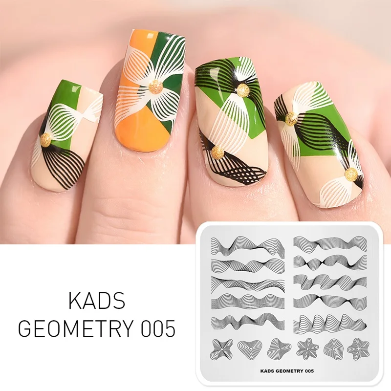 Missguoguo пластины для штамповки ногтей 51 дизайн трафареты для маникюра для летнего дизайна ногтей штамповки надпечатные пластины для штамповки ногтей - Цвет: Geometry 005