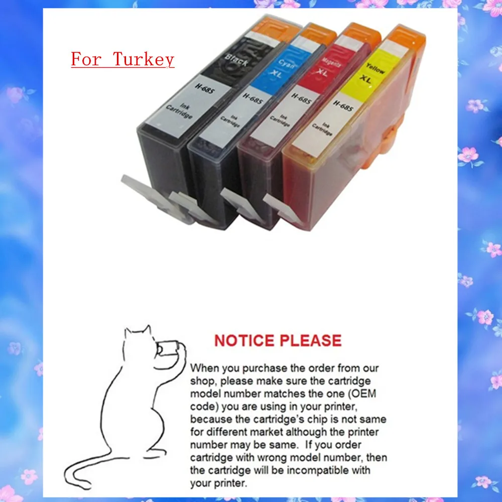 Совместимый чернильный картридж YOTAT 1 комплект для HP 685 XL Deskjet ink Advantage 3525 4615 4625 5525