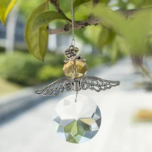 H& D Хрустальный Ангел-хранитель для украшения дома/автомобиля радужные Свадебные сувениры для гостей(Шампань