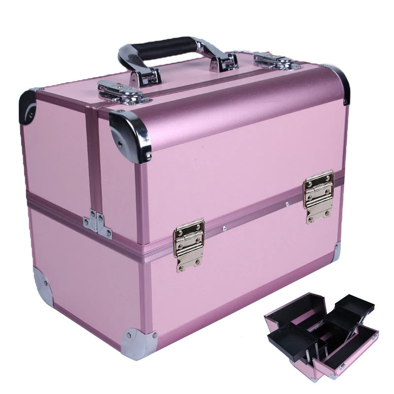Portable cosmetic bag suitcases makeup beauty professional multi