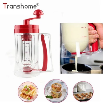 

Transhome Manual Pancake Machine 800ml Dough Batter Dispensers Cream Separator Tool Cakes Cream Butter Cake Whisk Baking Tools