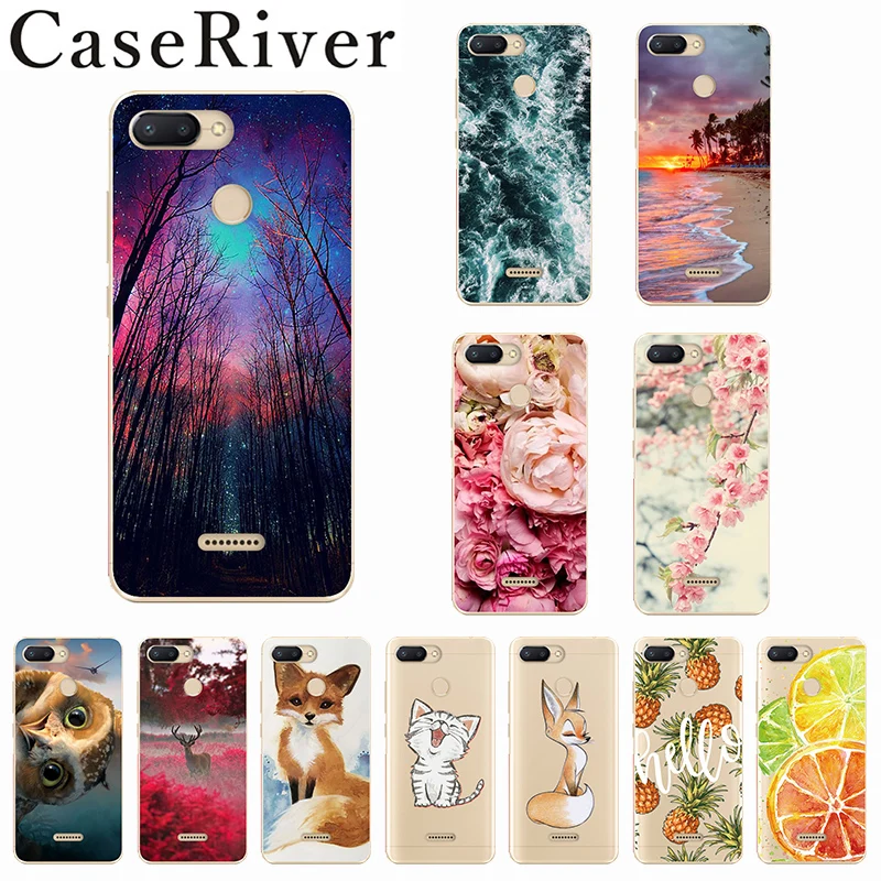

Caseriver For Xiaomi Redmi 6 Case Cover Redmi6 Painting Soft Silicone Phone Back Cover Case For Xiaomi Redmi 6 Bag Case