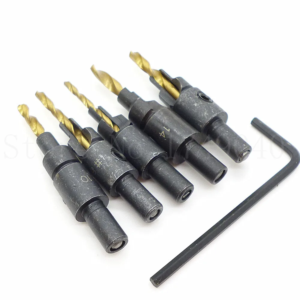 Wood Counter Sink Woodworking Countersink Drill Bit Set Screw Drill CounterBore Wood Hole Cutter Reaming Head Chamfer Drills