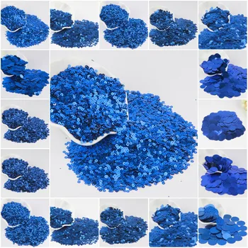 

Mix Size Blue Sequin 3mm 30mm DIY PVC Glitter Flat Round Cup Loose Sequins Paillettes Sewing Wedding Decorat Lentejuelas 20g