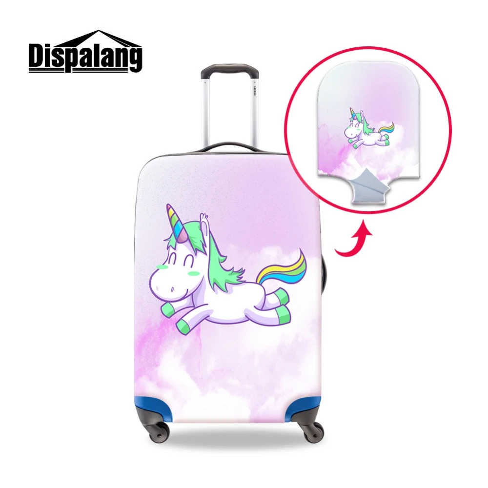 Cute Colored Unicorn With Stars Pattern Print Luggage Protector Travel Luggage Cover Trolley Case Protective Cover Fits 18-32 Inch Cute Colored Unicorn With Stars Pattern Print Luggage Protector Travel Luggage Cover Trolley Case Protective Cover Fits 18-32 Inch