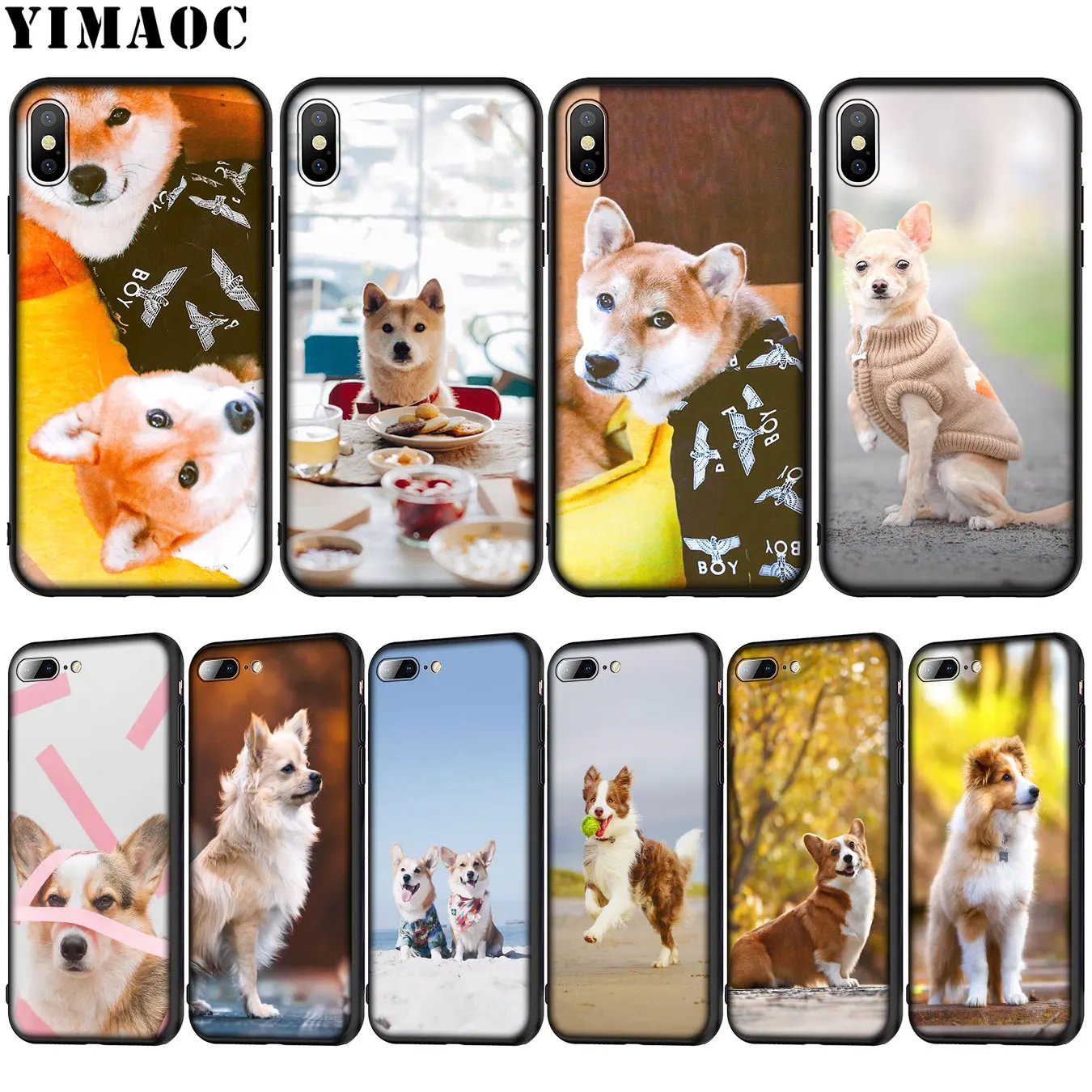 YIMAOC corgi dog Мягкий силиконовый чехол для телефона iPhone XR X XS Max 6 6S 7 8 Plus 5 5S SE черный из