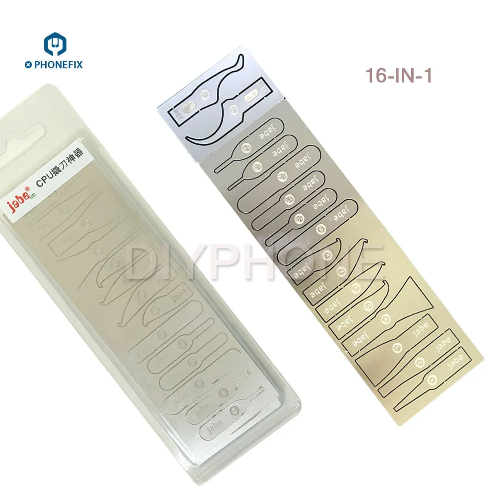 

PHONEFIX 16PCS NAND CPU Remover IC Chip Repair Thin Knife Blade Tool for iPhone Processors NAND Flash Mainboard Repair Tool