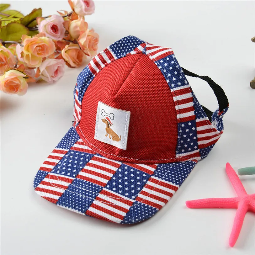 Summer Small Pets Cap Hat Dog Cat Headband Canvas Outdoor Headdress Costumes Hair Band Visor Hat Cat Dog Accessories 40JA14 (6)