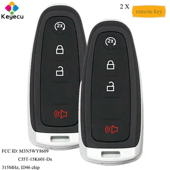 

KEYECU Pair Smart Keyless Entry Remote Car Key With 315MHz HU101 Blade - FOB for Ford Edge Expedition Explorer Flex, M3N5WY8609