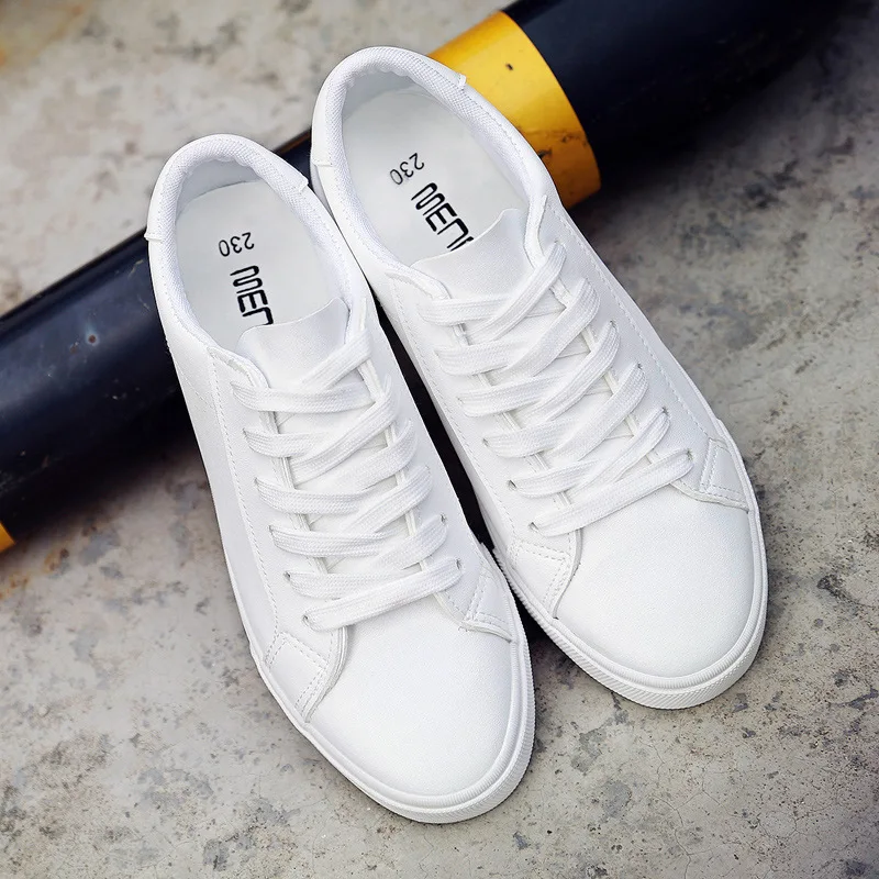 Zapatos blancos con cordones para mujer, zapatillas femeninas de piel  sintética de color sólido, informales, color blanco, 2020|sneakers  sneakers|sneakers casual womansneakers women casual - AliExpress