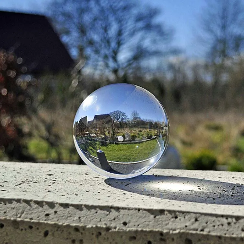60mm 80mm Magic Photography Crystal Ball Quartz Healing Fengshui Glass Crystals Craft Table Decor Home Decoration Ornament