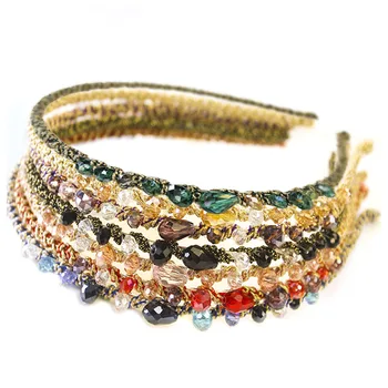 

7PCS Styling Tools Girls Women Jewel Headbands Bejeweled Sparkle Headbands Set Hairband Hair accessories random color