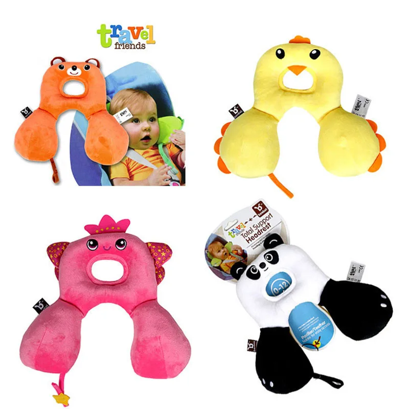 New Cute Children U-shaped Animal Pillow Kids Comfortable Travel Car Neck Protect Cartoon Lion Baby Head Rest Cushion U Pillows