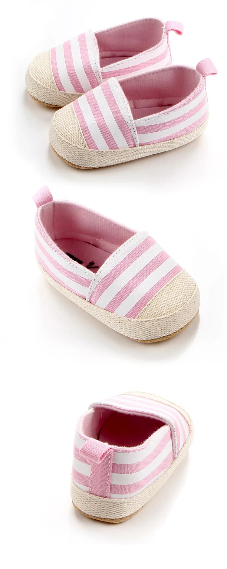 Ночная одежда для маленьких мальчиков и девочек, одежда для сна, обувь из плотной ткани в полоску для новорожденных; для детей 0-12 мес., комплект мягкой подошве противоскользящие дизайнерские новорожденных обувь детская Мокасины F29