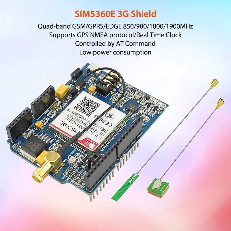 Elecrow GSM/GPRS/EDGE SIM5360E 3g щит для Arduino Uno Мега модуль A-GPS Micro SIM карта 3g сеть eCALL макетная плата