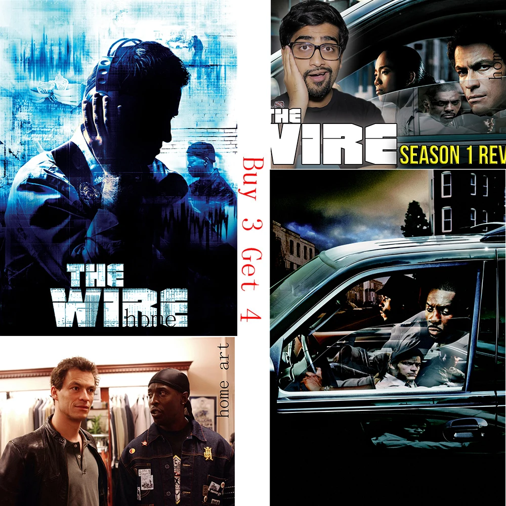 

THE WIRE Poster Clear Image Wall Stickers Home Decoration High Quality Prints White Coated Paper home art Brand
