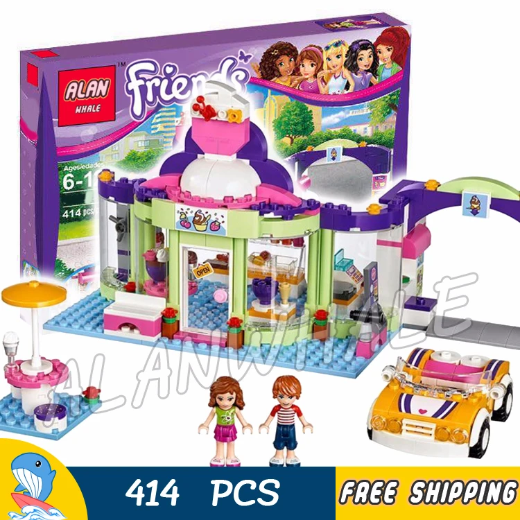 

376pcs Friends Heartlake Yogurt Shop Ice Cream Cars 10759 Model Building Blocks Children Kids Toy Bricks Compatible With Lago