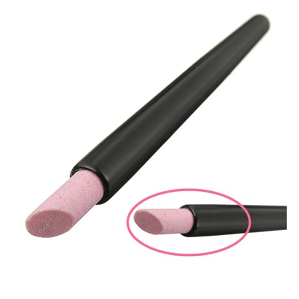 Nail Art Quartz Scrub Stone Cuticle Remover Stick Pen Brush Pusher