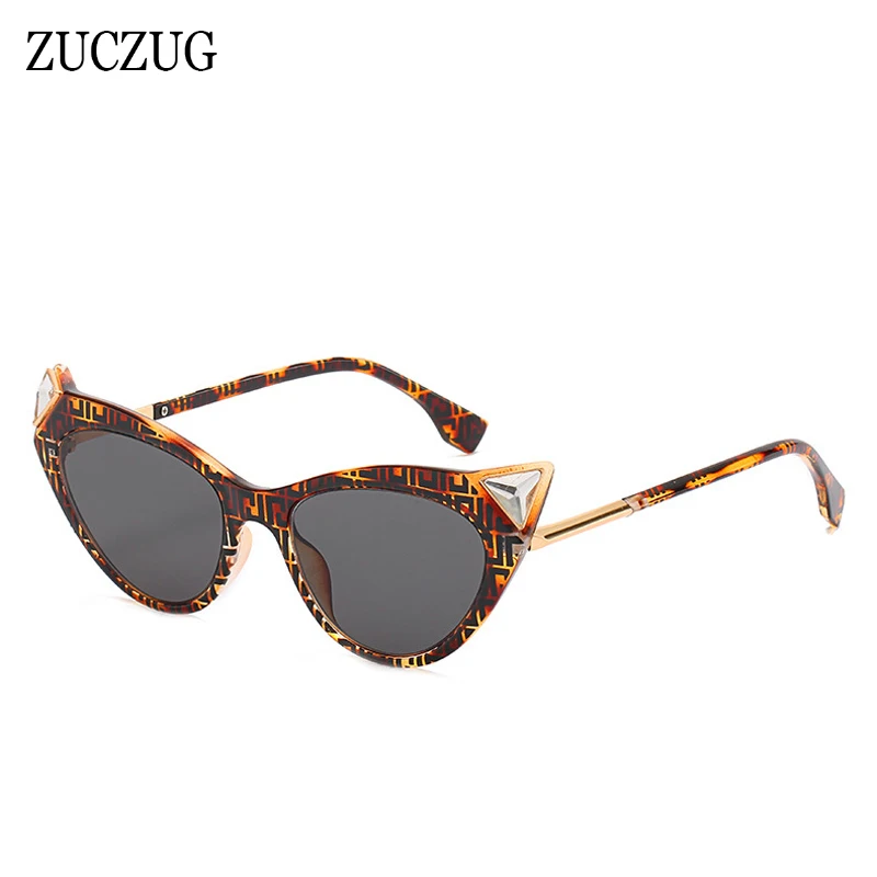 

ZUCZUG Brand Design Cat Eye Sunglasses Women Letter F Gradient Lens Small Frame Sun Glasses Female Cat eye Eyewear UV400