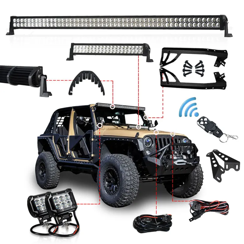 1 set Offroad 300W 52 Inch LED Light Bar 20 inch Hood LED Bar 4 inch Work Light Wiring Mount Bracket for Jeep Wrangler JK 07-15 1 set Offroad 300W 52 Inch LED Light Bar 20 inch Hood LED Bar 4 inch Work Light Wiring Mount Bracket for Jeep Wrangler JK 07-15