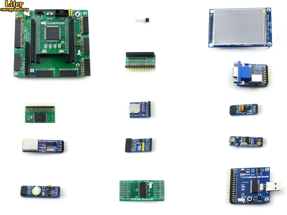 Altera Cyclone Board EP4CE6-C EP4CE6E22C8N ALTERA IV FPGA макетная плата + 12 наборов аксессуаров =