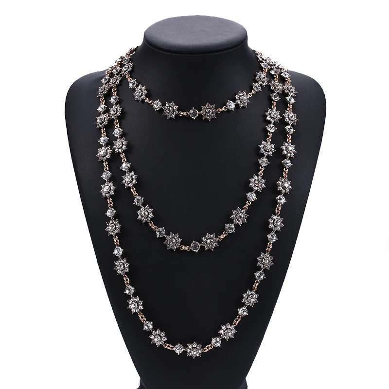 Винтажное многослойное Массивное колье, ожерелье для женщин, длинная цепочка, имитация жемчуга, ожерелье из бисера, женское индийское этническое Макси ожерелье
