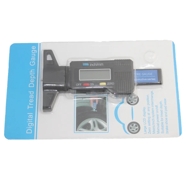 0-25.4mm 1inch range  LCD display caliper for tire shoulder depth Digital tyre thread depth gauge  (2)