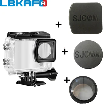 

LBKAFA For SJCAM 30M Waterproof Housing Diving Case + Diving Case Lens Cover + Camera Lens Cap + UV Filter Lens For SJ6 Legend