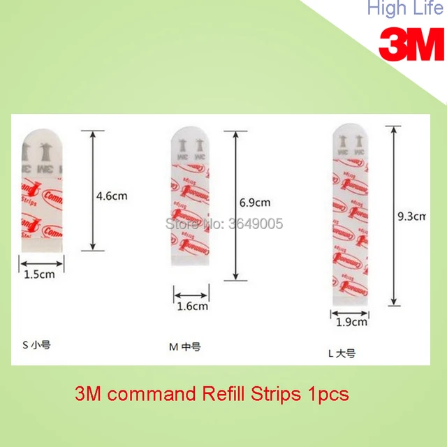 3M command strips Refill Adhesive tape 3m double sided tape , easy to move  and rehang Command Products, medium size 6.9cm*1.6cm - AliExpress