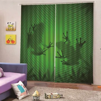 

Frog Blackout Curtains For Living room High bedroom drapes Simple Style kitchen Customized M13