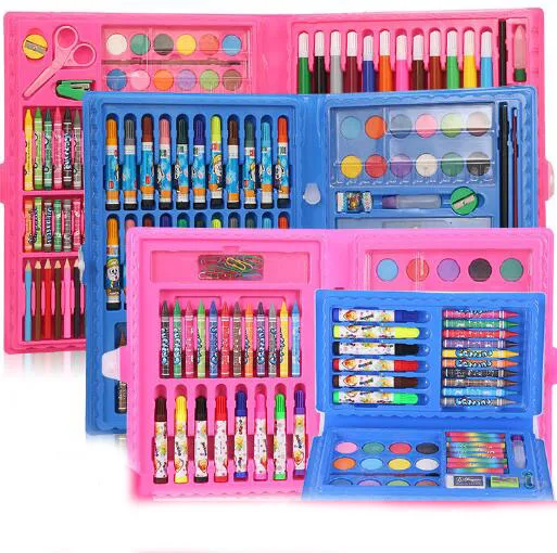 Kopen 48 68 86 150 stks kinderen Briefpapier Set Aquarel Brush Pen Set Schilderen Borstel Water Pennen art Supplies Set Gift